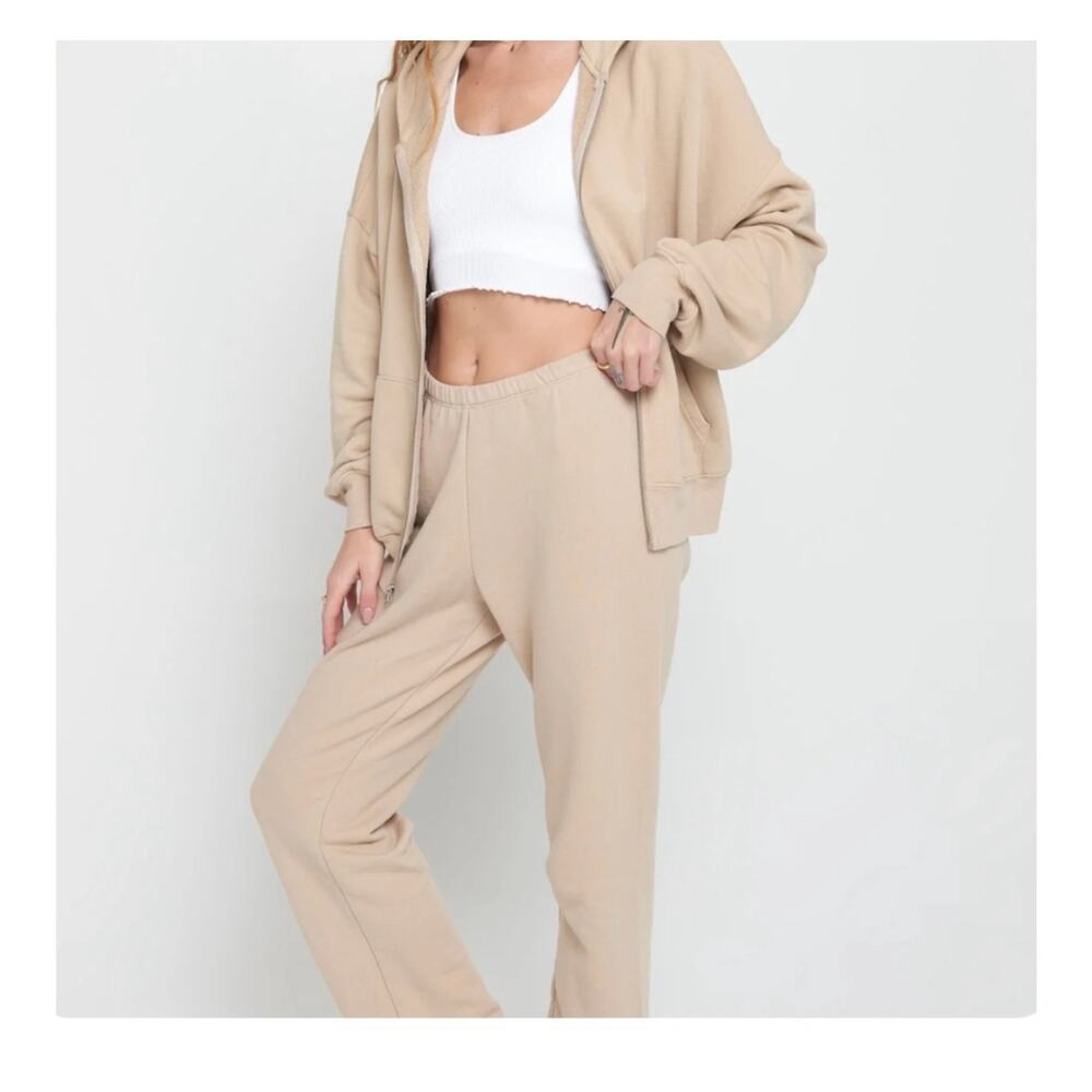 Spiritual Gangster Tan Straight  Leg Pants. Joy Straight Leg Pants. - Picture 2 of 6